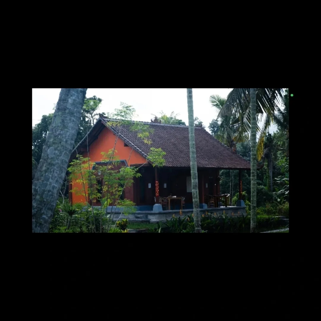 Pemandangan Cegeng Lestari Guest House dengan sawah dan pegunungan